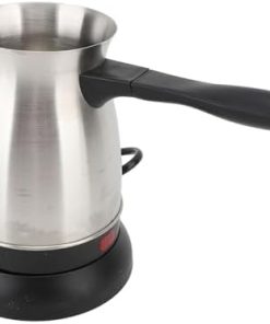 600W Electric Coffee Pot- 600ML Stainless Steel Turkish Coffee Maker Kettle with Ergonomic Handle