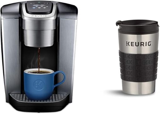 Keurig K-Elite Single-Serve K-Cup Pod Coffee Maker- Brushed Silver & Travel Mug Fits K-Cup Pod Coffee Maker - Image 2