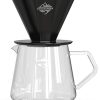 Pour Over Coffer Maker Set – Includes Glass Coffee Dripper- Metal Dripper Stand and Heat Resistance 600ml Coffee Server 3