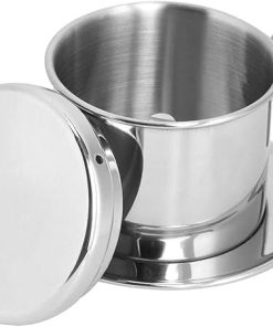 Stainless Steel Coffee Cup- Mini Coffee Maker Pot Portable Coffee Percolator Hand Held Coffee Drip Brewer Vietnamese Coffee Drip Filter Coffee Mugs Fit for Office Home Restaurant Travel and Camping Stainless Steel Coffee Cup- Mini Coffee Maker Pot Portable Coffee Percolator Hand Held Coffee Drip Brewer Vietnamese Coffee Drip Filter Coffee Mugs Fit for Office Home Restaurant Travel and Camping