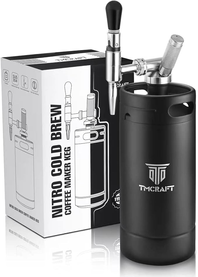 TMCRAFT 128oz Nitro Cold Brew Coffee Maker- Home Brew Coffee Keg with Stainless Steel Stout Creamer Faucet & Pressure Relieving Valve 2 TMCRAFT 128oz Nitro Cold Brew Coffee Maker- Home Brew Coffee Keg with Stainless Steel Stout Creamer Faucet & Pressure Relieving Valve - Image 2