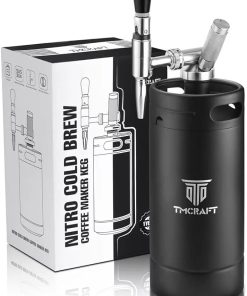 TMCRAFT 128oz Nitro Cold Brew Coffee Maker- Home Brew Coffee Keg with Stainless Steel Stout Creamer Faucet & Pressure Relieving Valve TMCRAFT 128oz Nitro Cold Brew Coffee Maker- Home Brew Coffee Keg with Stainless Steel Stout Creamer Faucet & Pressure Relieving Valve