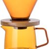 WantJoin Pourover Commercial Coffee Brewer- with Glass Carafe and 2 Kettle Warmers 4