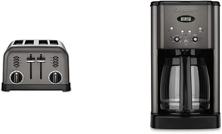 Cuisinart CPT-180BKS Classic 4-Slice Toaster- Black/Stainless Steel & DCC-1200 12 Cup Brew Central Maker Coffee Maker2 Cuisinart CPT-180BKS Classic 4-Slice Toaster- Black/Stainless Steel & DCC-1200 12 Cup Brew Central Maker Coffee Maker2
