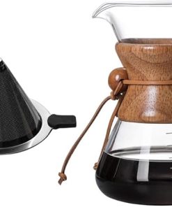 Classic Series ，Pour Over Glass Coffeemaker Maker with Layer Stainless Steel Filter- Coffee Dripper Brewer 2