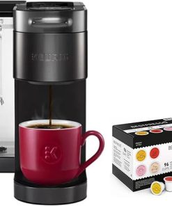 Keurig K-Supreme Plus Smart Single Serve Coffee Maker (Gray) Bundle with 96 Count Variety Pack Single Serve K-Cup Set (includes Breakfast- Colombain 2
