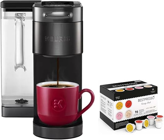 Keurig K-Supreme Plus Smart Single Serve Coffee Maker (Gray) Bundle with 96 Count Variety Pack Single Serve K-Cup Set (includes Breakfast- Colombain Keurig K-Supreme Plus Smart Single Serve Coffee Maker (Gray) Bundle with 96 Count Variety Pack Single Serve K-Cup Set (includes Breakfast- Colombain