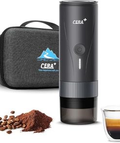 CERA+ Portable Espresso Maker Pro with Bag Self-Heating Professional-Level Mini Coffee Machine Compatiable with Ultra-Fine Grind For Travel-Camping 2