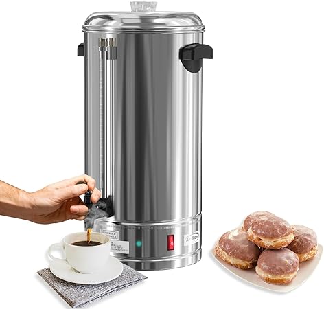 KoolMore Electric Percolator Coffee Maker- 100-Cup 500 oz. Pot in Stainless Steel with Double Wall Insulation for Office Breakrooms 2 KoolMore Electric Percolator Coffee Maker- 100-Cup 500 oz. Pot in Stainless Steel with Double Wall Insulation for Office Breakrooms - Image 2
