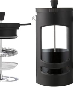 Birsppy SIXAQUAE French press 34oz French Press Coffee Maker with 4 Filters Cold Brew Coffee Maker Heat Resistant Durable Borosilicate Glass 1000ml 2
