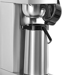Commercial Airpot Coffee Brewer 2.2L/74oz Dirp Coffee Maker with 24H Insulated Thermal Carafe Stainless Steel Pour Over Coffee Machine 120V/1450W Coffee Dispenser for Café Restaurant Cafateria 2