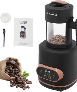 1500W Coffee Bean Roaster Machine Electric Coffee Bean Roaster Home Use Coffee Bean Roaster with LED Display & Measuring Cup Coffee Bean Roaster