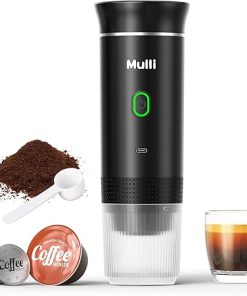 Mulli Cordless Electric Espresso Machine‌‌-Portable Coffee Maker for Ground Coffee & NS Capsule with Self-Heating Technology‌-Perfect for RV- Hiking