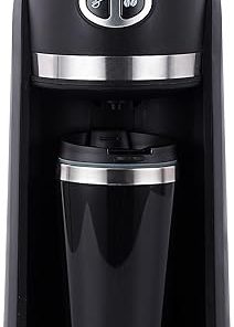 Premium Levella 3-Cup Grind-And-Brew Coffee Maker with Travel Mug- Black (PCM353) 2