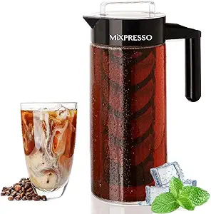 Mixpresso Cold Brew Maker For Iced Coffee and Iced Tea- Cold Coffee Maker Glass Pitcher 2 Mixpresso Cold Brew Maker For Iced Coffee and Iced Tea- Cold Coffee Maker Glass Pitcher - Image 2