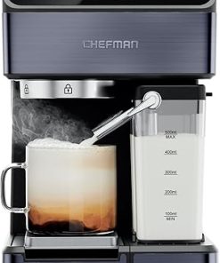 Chefman 6-in-1 Espresso Machine with Steamer- Automatic One-Touch Coffee Maker