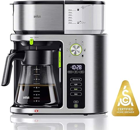 Braun MultiServe Coffee Machine 7 Programmable Brew Sizes / 3 Strengths + Iced Coffee & Hot Water for Tea- Glass Carafe (10-Cup) 2 Braun MultiServe Coffee Machine 7 Programmable Brew Sizes / 3 Strengths + Iced Coffee & Hot Water for Tea- Glass Carafe (10-Cup) - Image 2