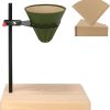 Pour Over Coffee Maker Set – Silicone Dripper- Ruggedly Elegant Solid Wood Base