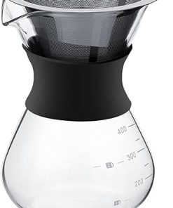 Manual Hand Drip Coffee Maker Glass Pot With Stainless Steel Filter- Chemex Kaffeekaraffe 400 2