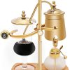 Balance Siphon Coffee Maker- 13.53oz Capacity Siphon Coffee Brewer Retro Coffee Making Machine with Alcohol Burner Bottle & Measuring Cup