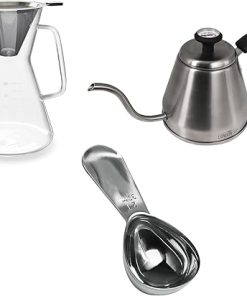 London Sip Pour Over Coffee Maker Set- Includes Stainless Steel Gooseneck Kettle