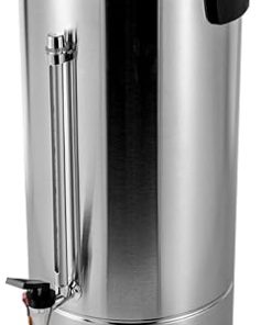 25L/6.6Gal Double Layer Percolate Coffee Urn- 1400w Commercial Grade Stainless Steel Coffee Maker Adjustable Temperature Water Hot Beverage Dispenser for Home Party 2