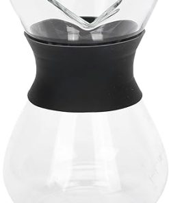 Fdit Reusable Glass Coffee Pot with Stainless Steel Filter Pour Over Coffee Makers Manual Drip Coffee Maker Set (400ml) Fdit Reusable Glass Coffee Pot with Stainless Steel Filter Pour Over Coffee Makers Manual Drip Coffee Maker Set (400ml)
