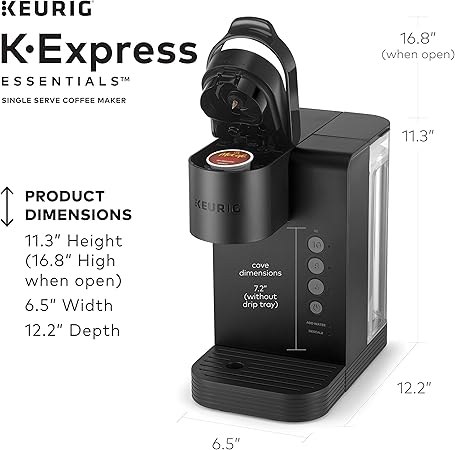 Keurig K-Express Essentials Single Serve K-Cup Pod Coffee Maker- (Black) 2 Keurig K-Express Essentials Single Serve K-Cup Pod Coffee Maker- (Black) - Image 2