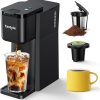 Mini Hot and Iced Coffee Maker Single Serve- for K Cup and Ground
