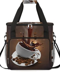 Hot Coffee Print Maker Carring Bag Coffee Travel Carrying Storage Tote Bag Compatible with Keurig K-Mini or K