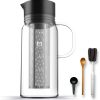 Cold Brew Coffee Maker- 34oz/1L Iced Coffee Pitcher with Removable Stainless Steel Filter