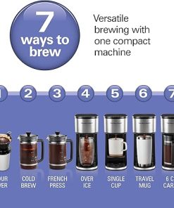 Hamilton Beach Home Barista 7-in-1 Small Coffee Maker with Seven Ways to Brew- 6 Cup Carafe 2