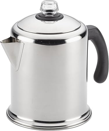 Farberware 47053 Classic Stainless Steel Yosemite 12-Cup Coffee Percolator, 12 Cup Coffee Maker, Silver - Thumbnail 5