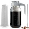 Cold Brew Coffee Maker with V-shaped Lid- 64oz Iced Coffee Maker with Stainless Steel Filter