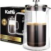 Kaffe Glass French Press Coffee Maker (27oz / 0.8L) – Double