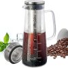 Ochine Pour Over Coffee Maker Dripper Serving Set Camping Coffee Maker Glass Coffee Pot Portable Coffee Makers with Stainless Steel Filter Reusable Glass Sharing Pot Drip Filter Cup 14 Ounce 3