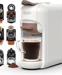 19-Bar Small Espresso Machine & Coffee Machine – Single Serve Coffee Maker – Compatible with Nespresso- Lavazza Blue