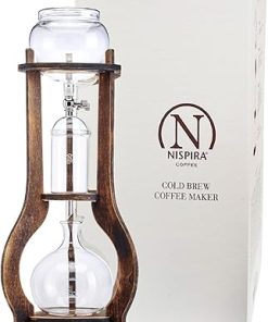 Nispira Iced Coffee Cold Brew Drip Tower Coffee Maker Wooden- 6-8 cup Nispira Iced Coffee Cold Brew Drip Tower Coffee Maker Wooden- 6-8 cup