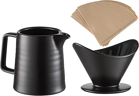 BeeCa Pour Over Coffee Maker- 17oz / 500mL Durable Ceramic Coffee Dripper V60 Paper Filter BeeCa Pour Over Coffee Maker- 17oz / 500mL Durable Ceramic Coffee Dripper V60 Paper Filter