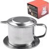 Vietnamese Style Coffee Dripper – Stainless Steel Vietnam Coffee Pot with Drip Filter- Traditional Espresso Maker