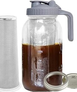 Cold Brew Mason Jar iced Coffee Maker- Durable Glass 2