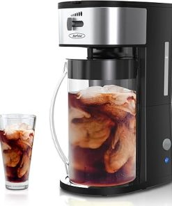 Sunvivi Iced Tea Maker and Iced Coffee Maker- 3-in-1 Coffee and Tea Machine Brewing System with 2.5 Quart Pitcher