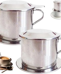 2Pcs Set Vietnamese Coffee Dripper- Stainless Steel