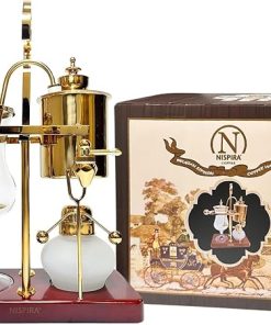 Nispira Belgium Royal Family Balance Syphon Unique Gravity Vintage Coffee Maker Vacuum Brewing System Gold 500 ml Nispira Belgium Royal Family Balance Syphon Unique Gravity Vintage Coffee Maker Vacuum Brewing System Gold 500 ml