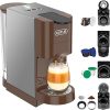 KOTLIE Multifunctional 5in1 Espresso Machine- 19Bar Pressure Single Serve Coffee Maker for NES* Original/Dolce Gusto/K cup/Ground Coffee/illy 44mm ESE