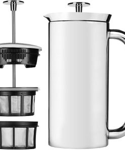 ESPRO P7 French Press Coffee Maker – Double-Walled Stainless Steel Insulated with Micro-Filter- 32 Ounces