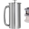 ESPRO – P7 French Press – Double Walled Stainless Steel Insulated Coffee and Tea Maker with Micro-Filter – Keep Drinks Hotter for Longer (Polished Stainless Steel- 18 Oz) + Extra Tea Micro-Filter
