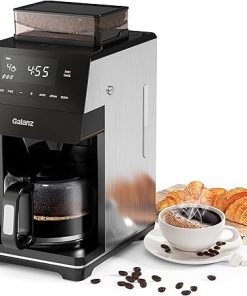 Galanz 2-in-1 Grind and Brew Coffee Maker with Adjustable Grind Size- Digital LED Touch Screen 2