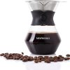 DUJUST Silver French Press Coffee Maker- Luxury Design French Coffee Press with 4-Level Filter System 4